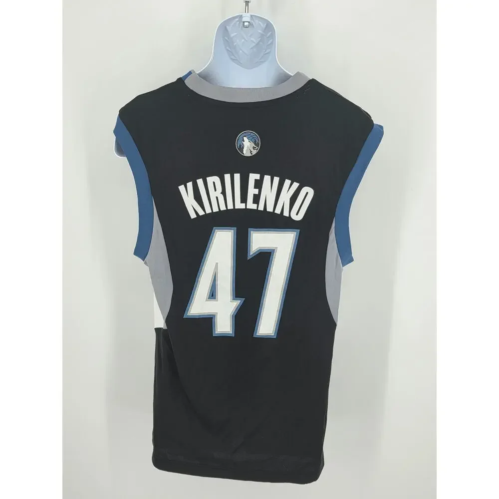 Adidas Minnesota Timberwolves Andrei Kirilenko Jersey Black Mens Size Small #47